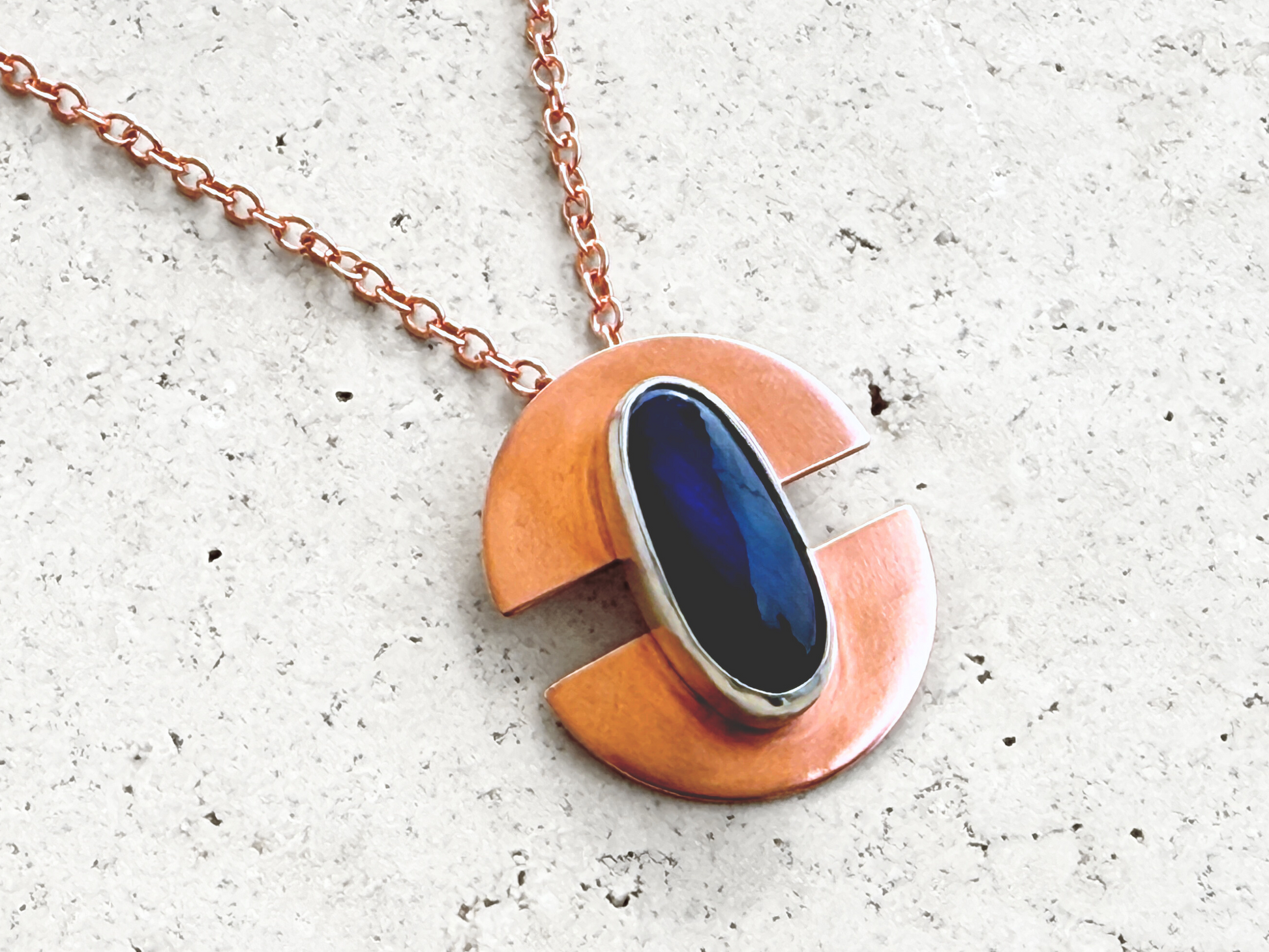 Oval Labradorite Pendant Necklace