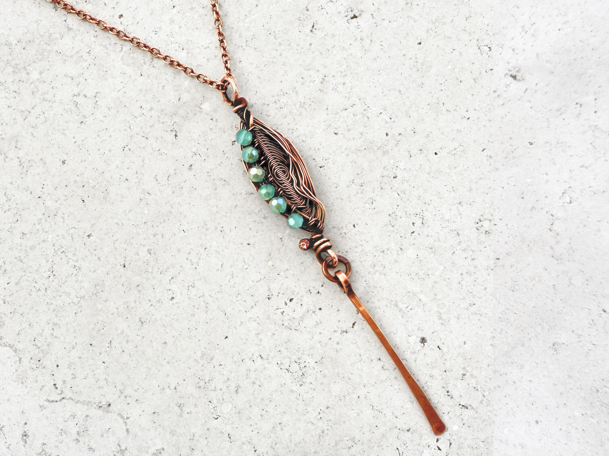 Jay Leaf Pendant Necklace