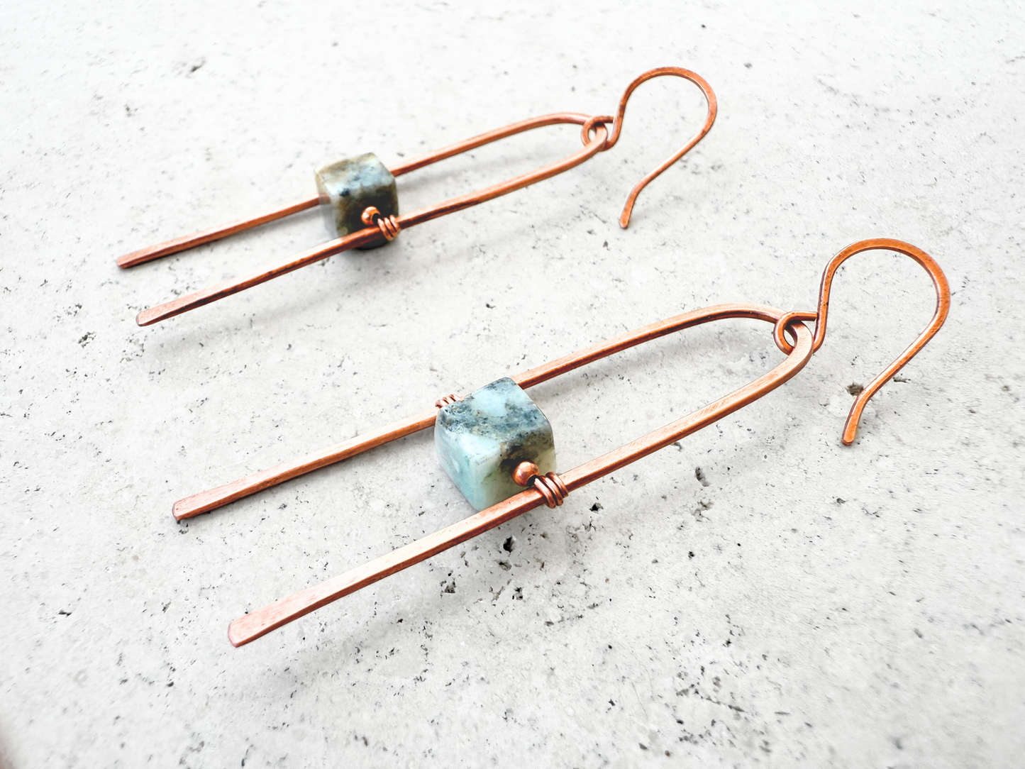 Amazonite Prong Earrings