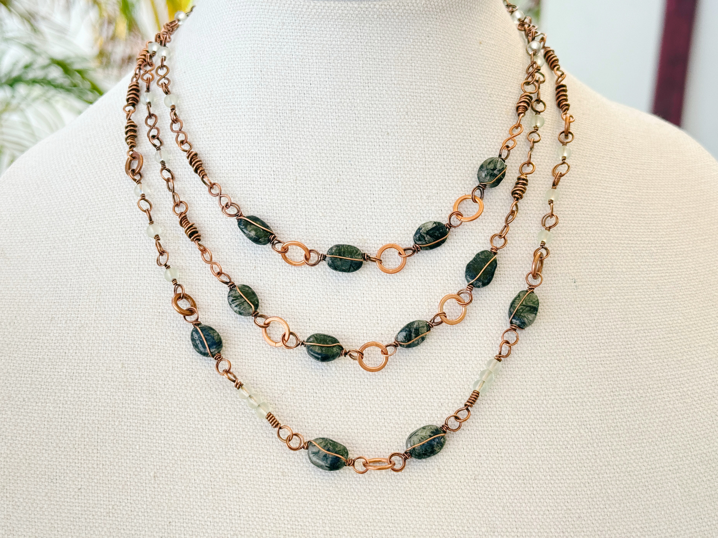 Multistrand Rutilated Quartz Necklace