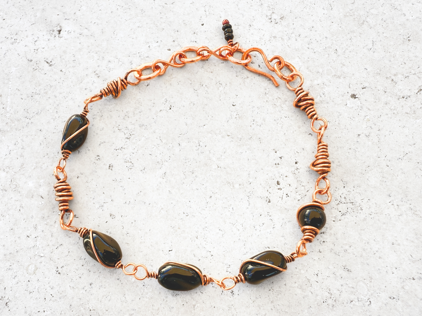 Asymmetrical Black Bracelet