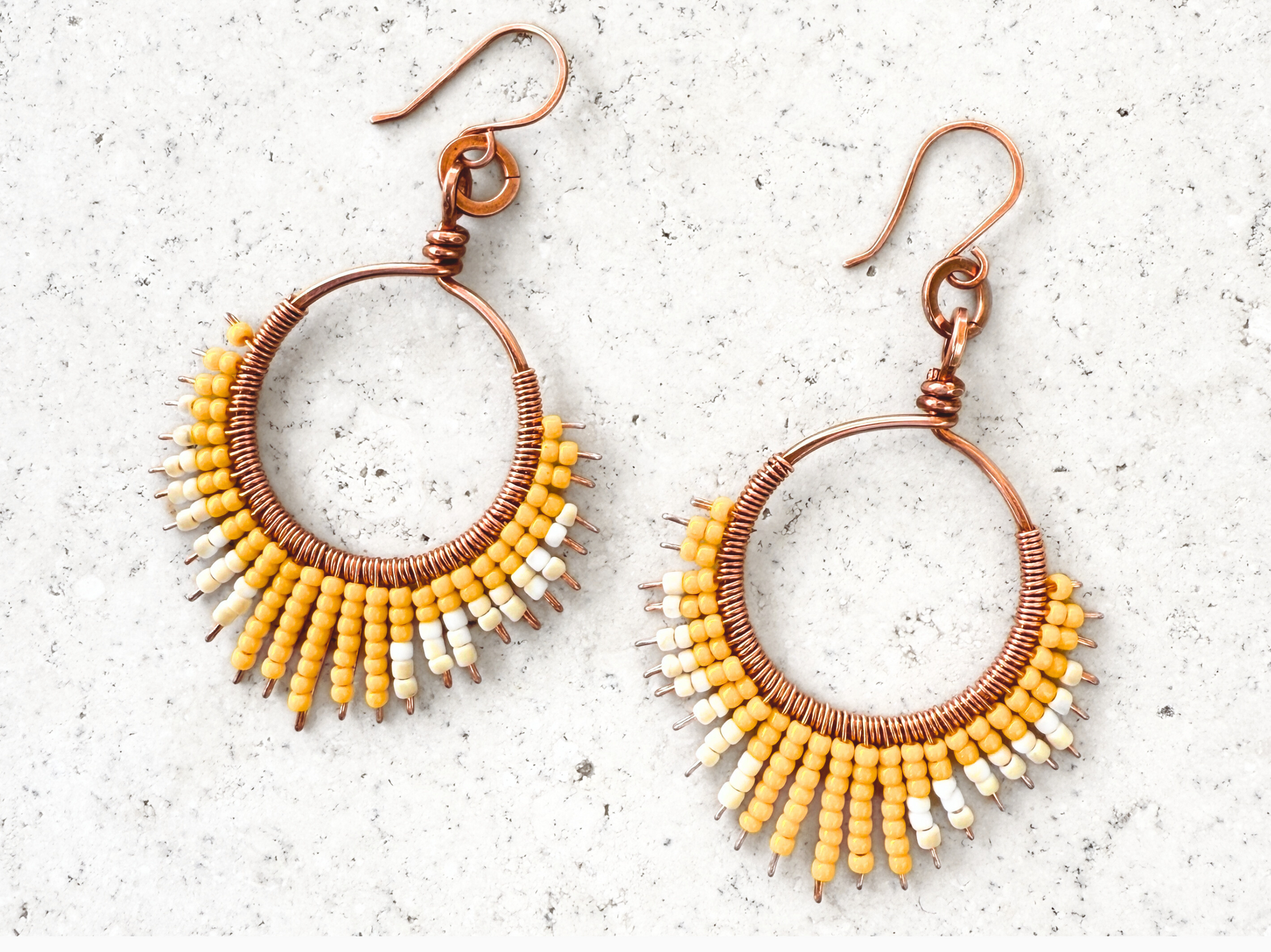 Sun-Kissed Beaded Earrings