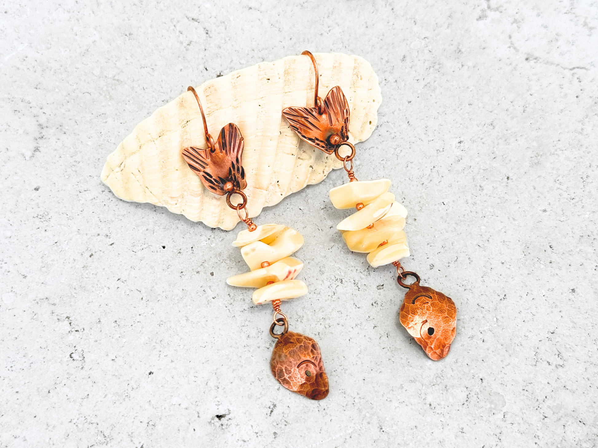 Abalone Fish Earrings