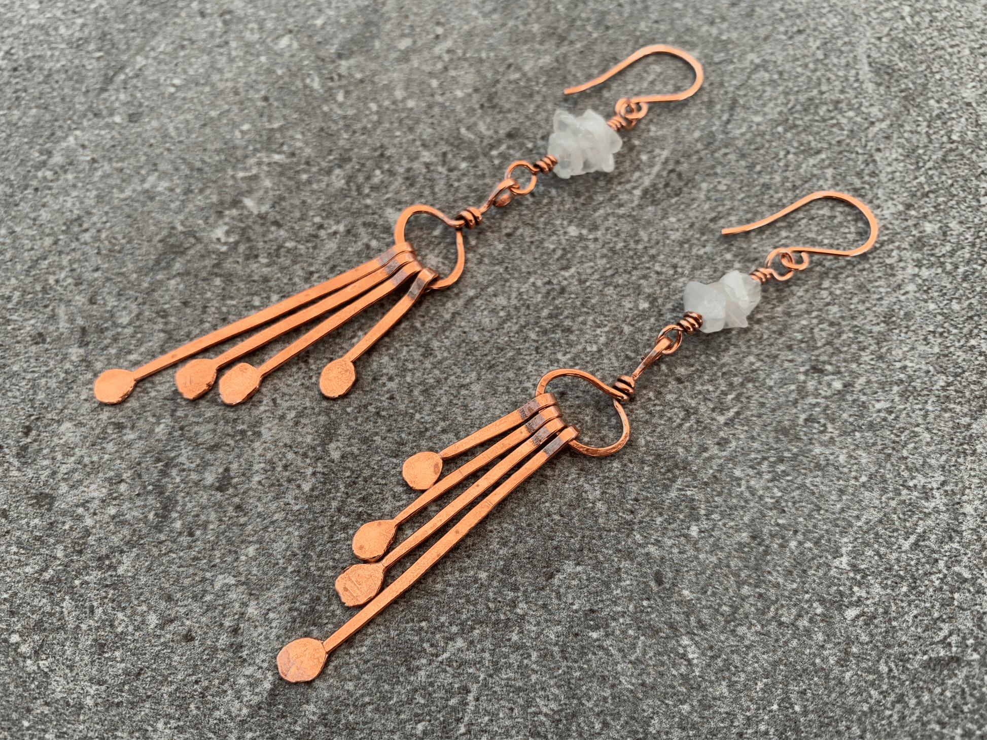Rose Quartz Dangle Earrings