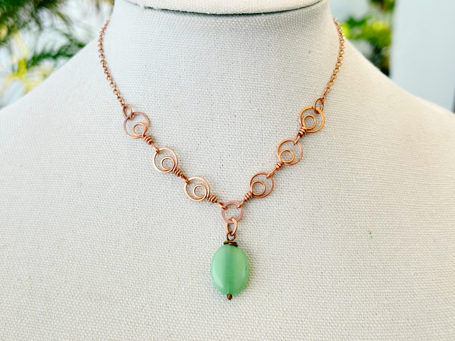 Mint Drop Pendant Necklace