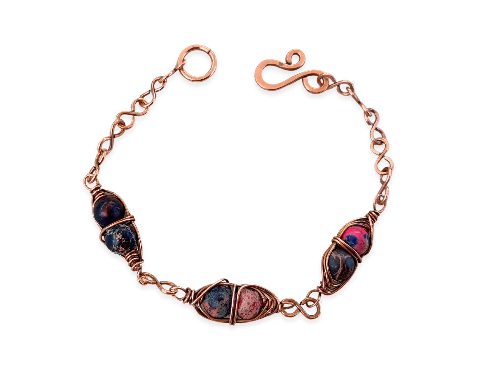 Crimson Pea Pod Bracelet