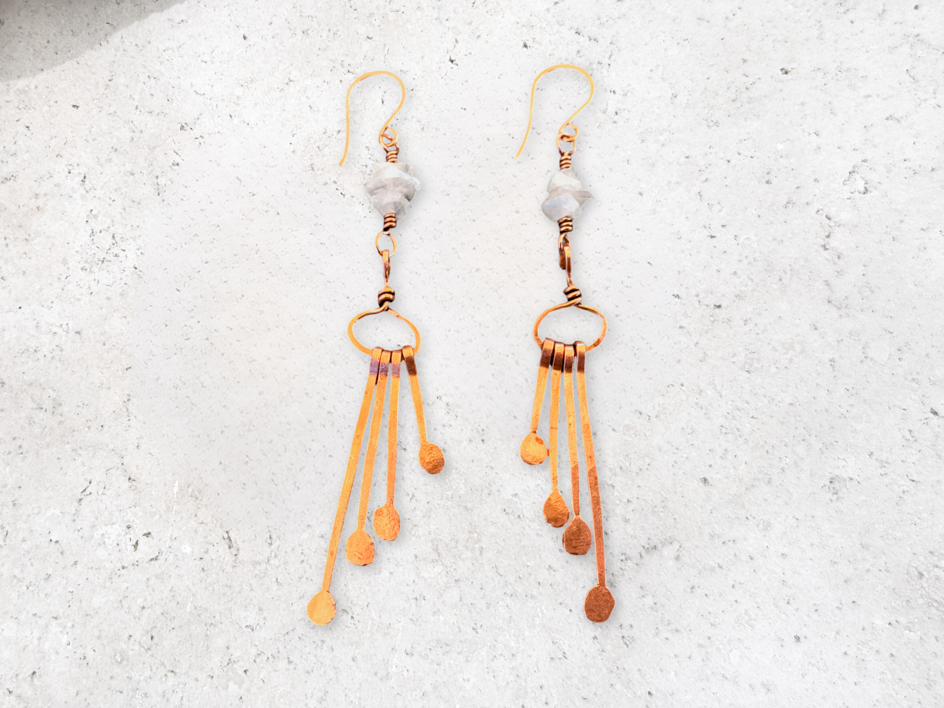 Rose Quartz Dangle Earrings