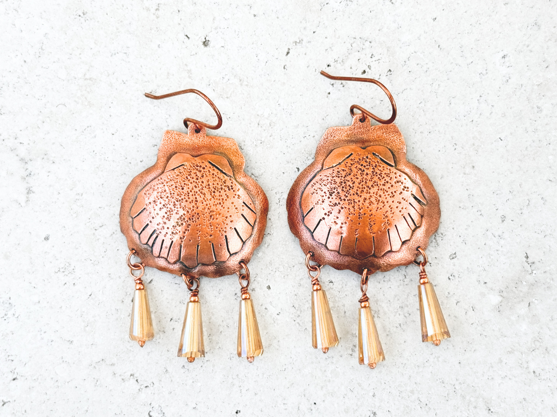 Clamshell Chandelier Earrings