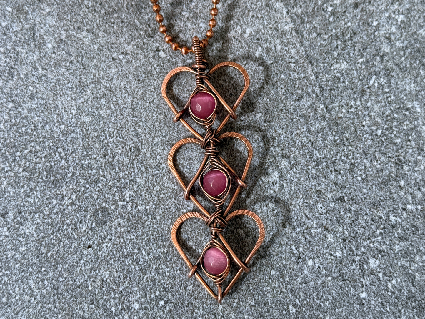 Trinity Heart Pendant Necklace