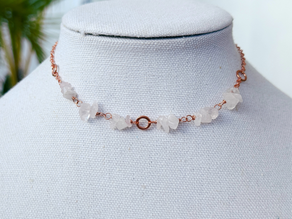 Rose Quartz Choker