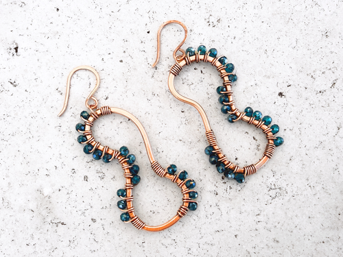 Blue Crystal Diatom Earrings