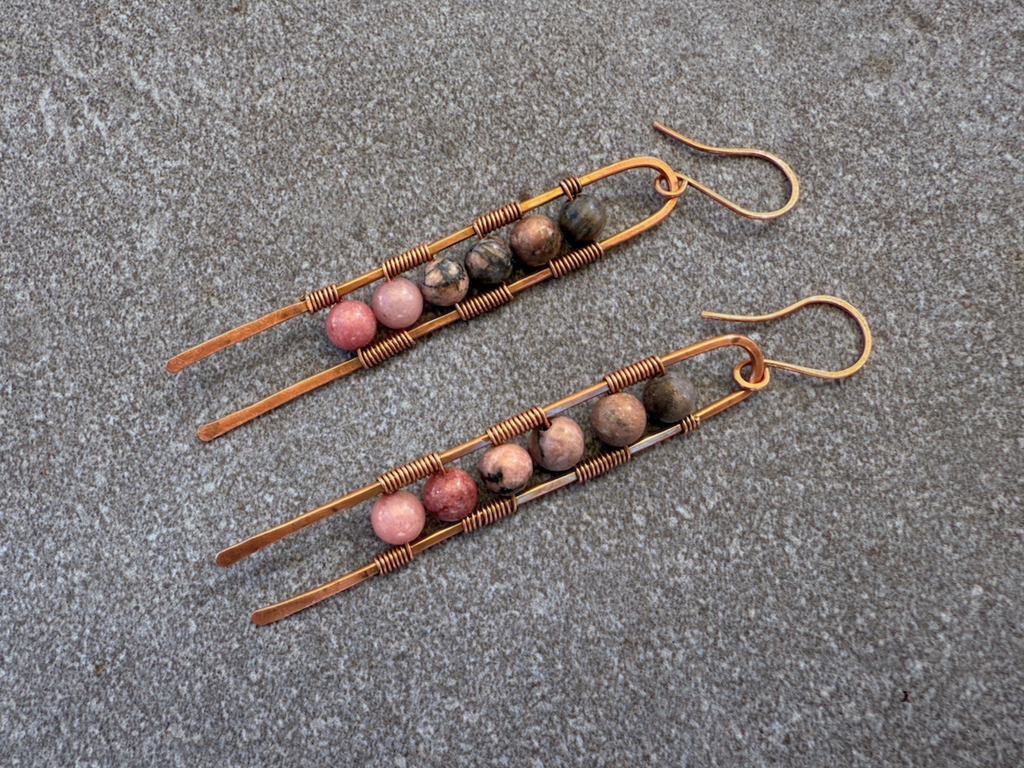 Pink Ombre Prong Dangles