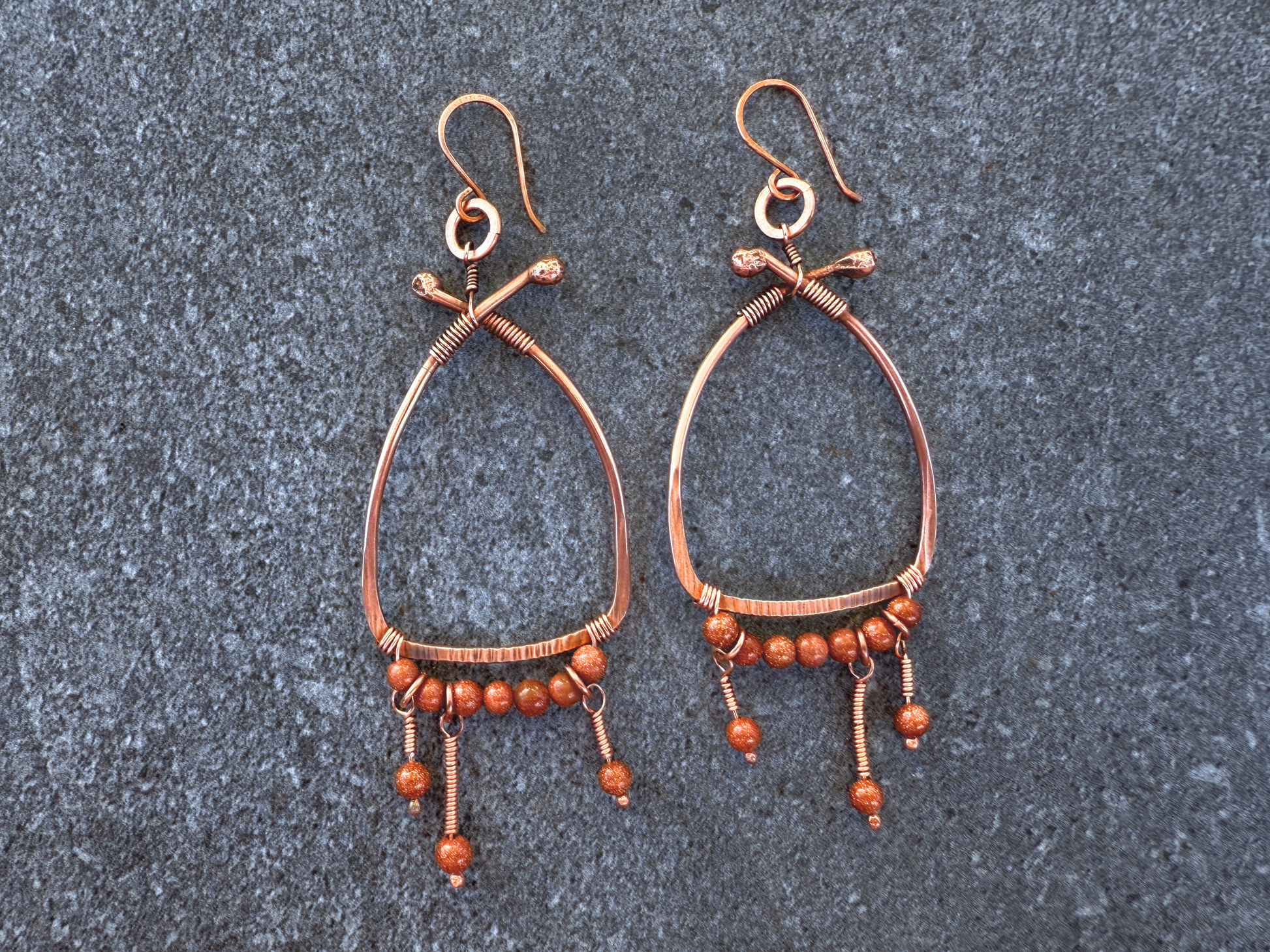 Goldstone Drop Earrings