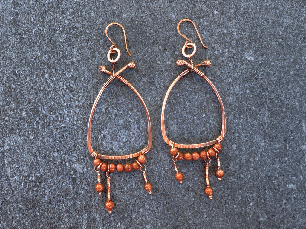 Goldstone Drop Earrings