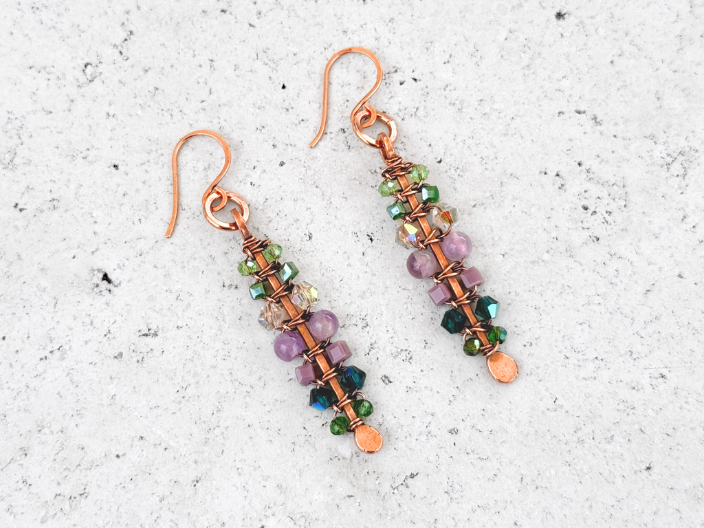 Lilac Macrame Earrings