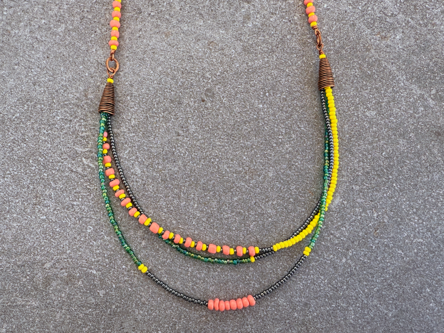 Parrot Multi Strand Beaded Necklace