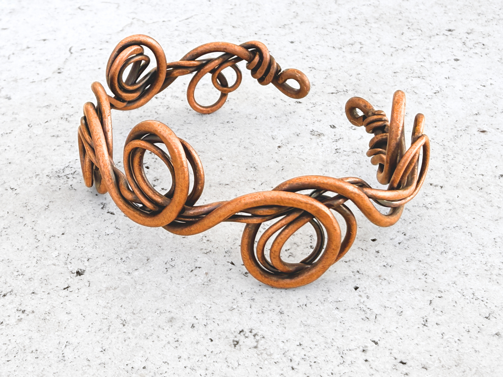 Wave Scroll Cuff Bracelet