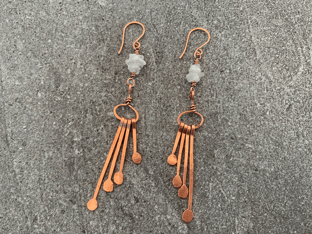 Rose Quartz Dangle Earrings