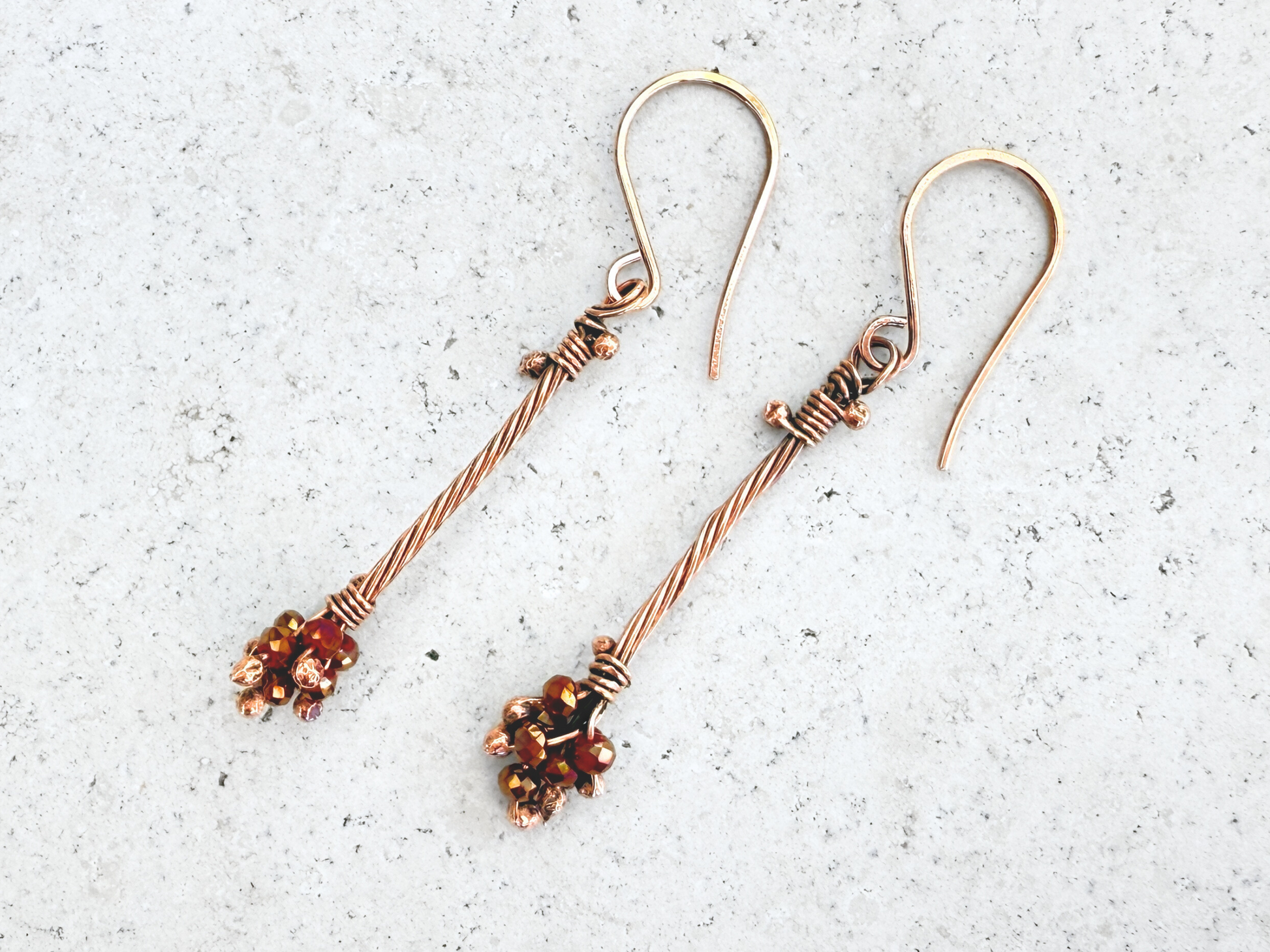 Red Crystal Berry Earrings