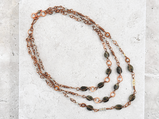 Multistrand Rutilated Quartz Necklace