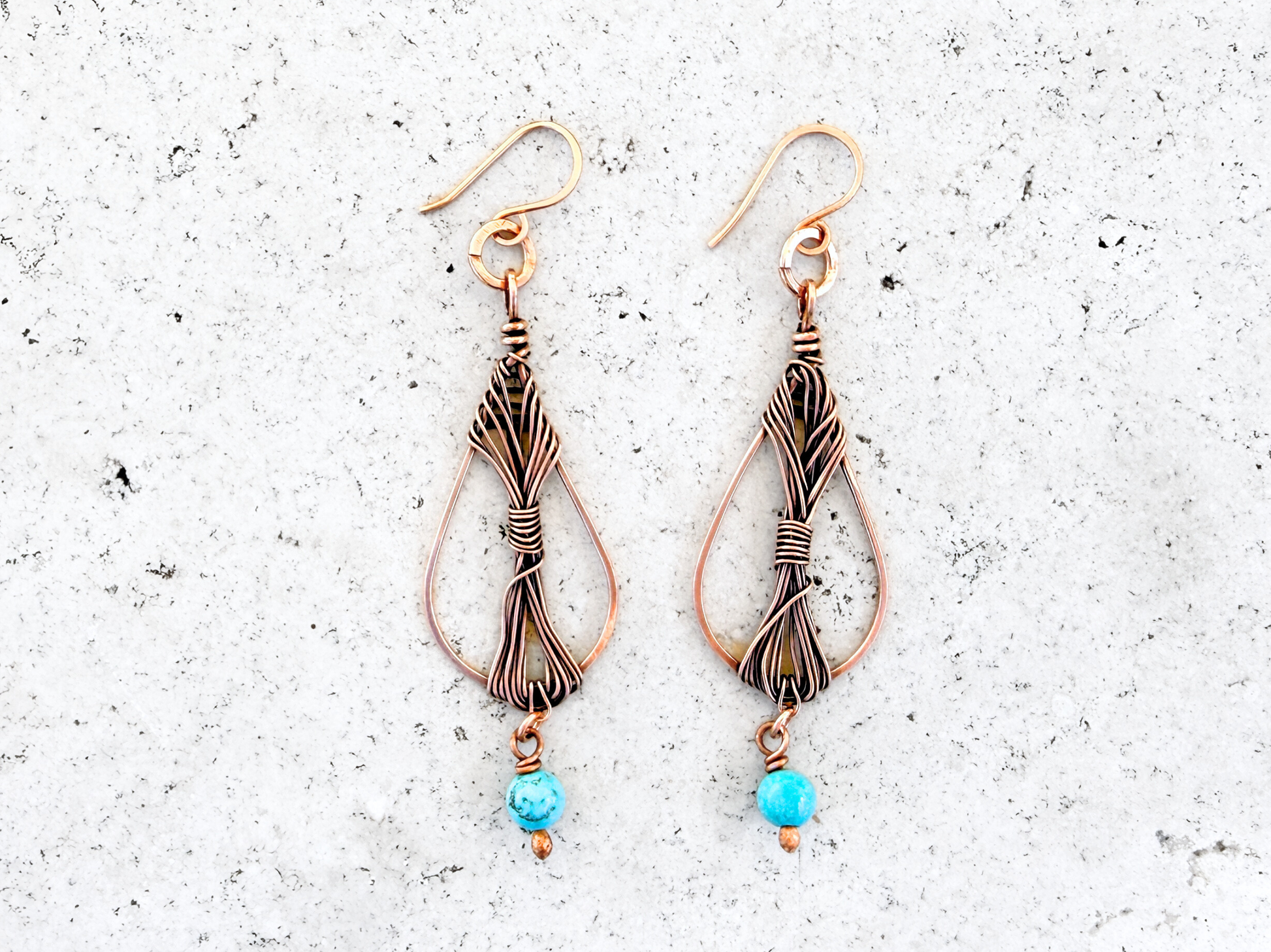 Turquoise Sisal Earrings