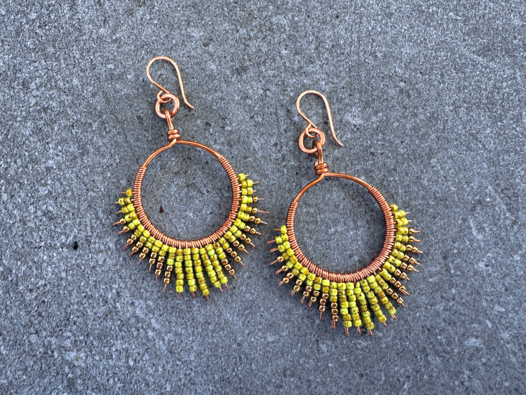 Chayote Beaded Earrings