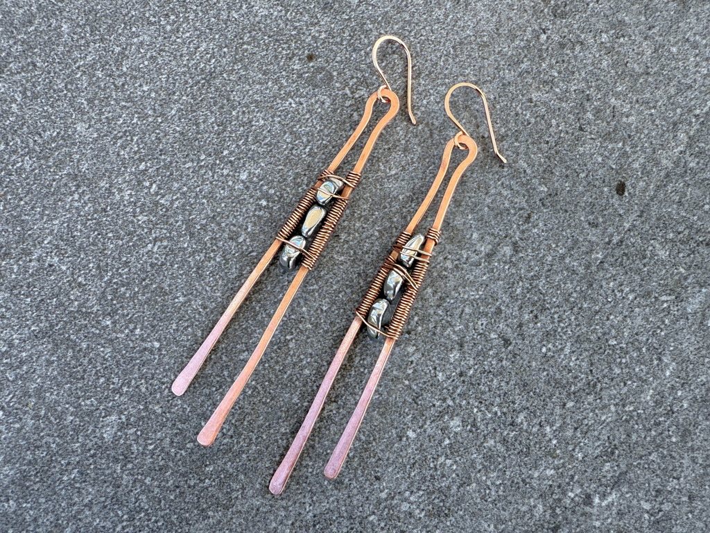 Hematite Prong Earrings