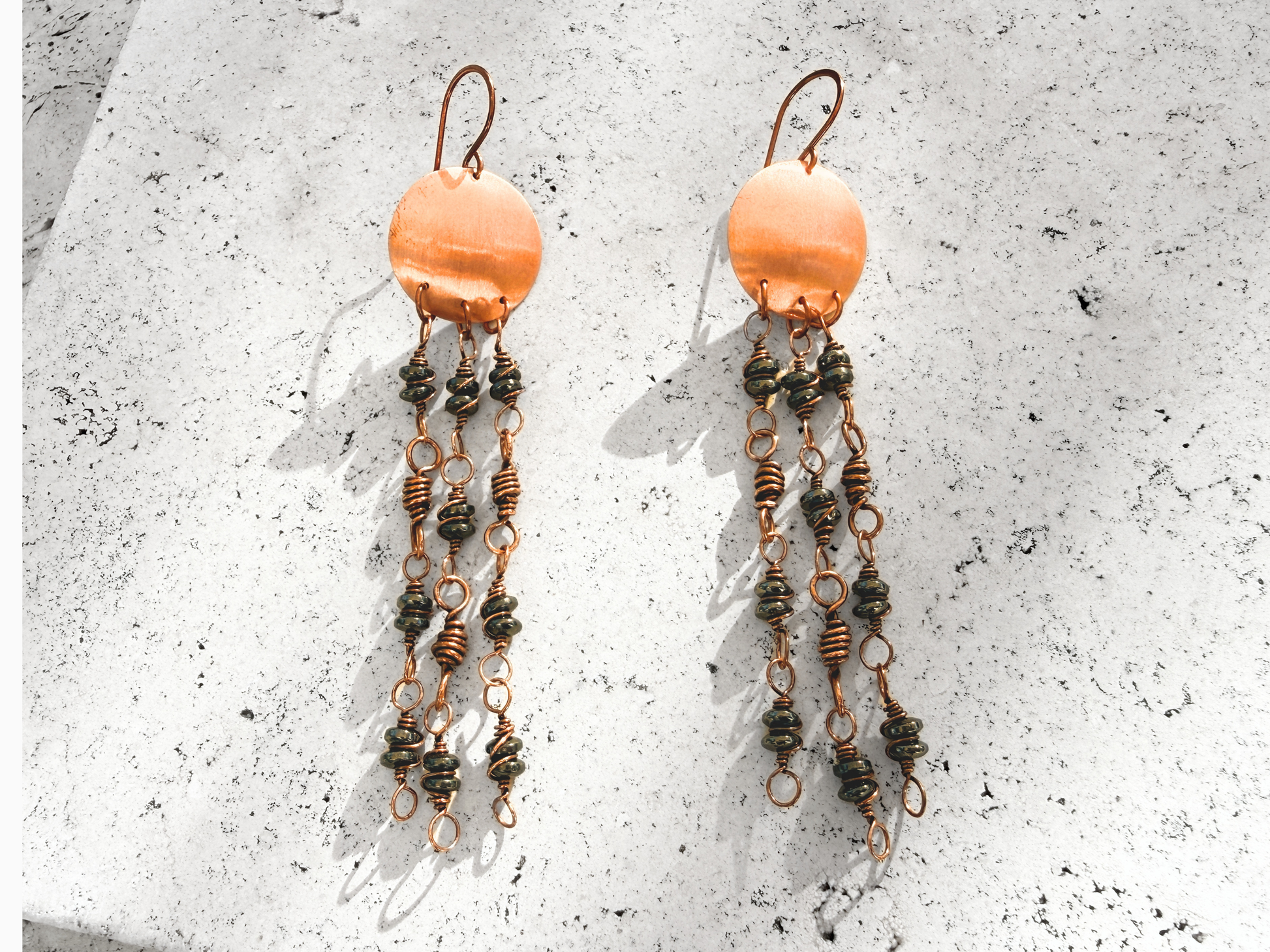 Hematite Disc Dangles
