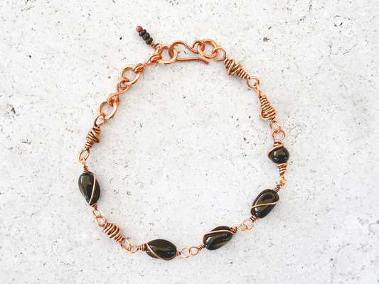 Asymmetrical Black Bracelet