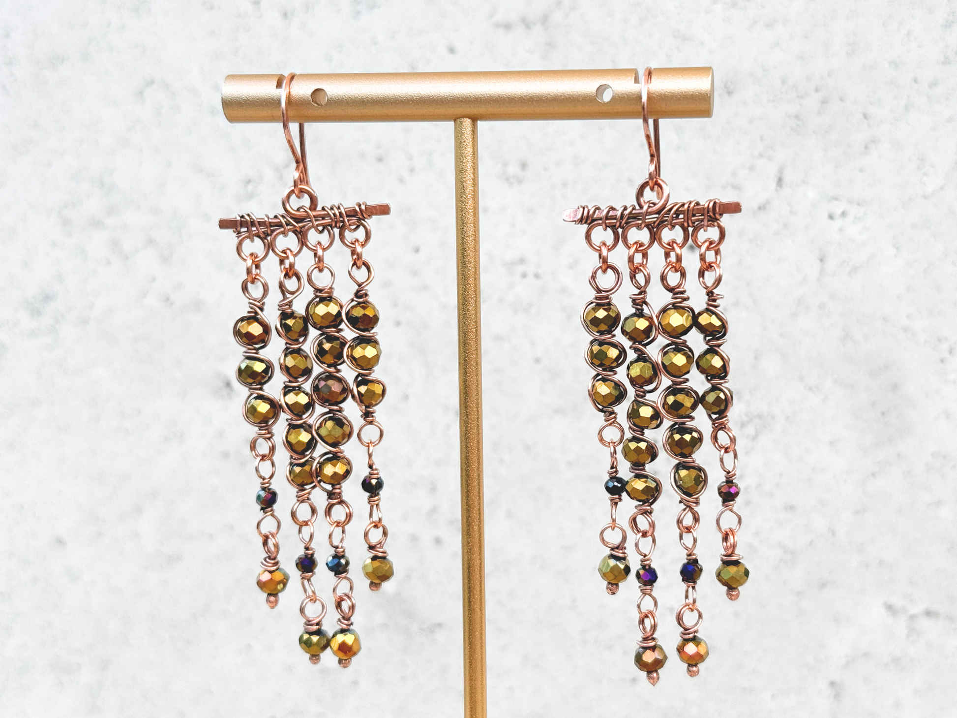 Black Crystal Chandelier Earrings