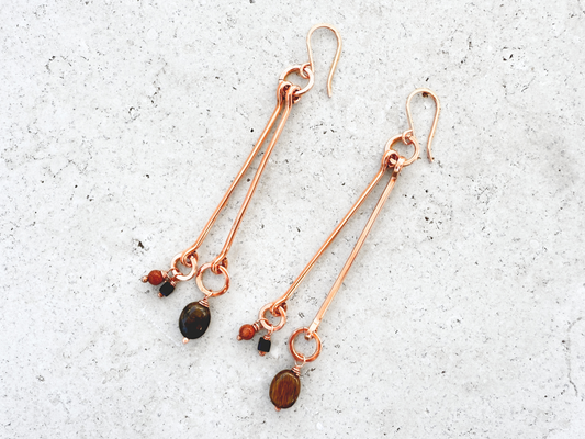Tiger Eye Dangle Earrings