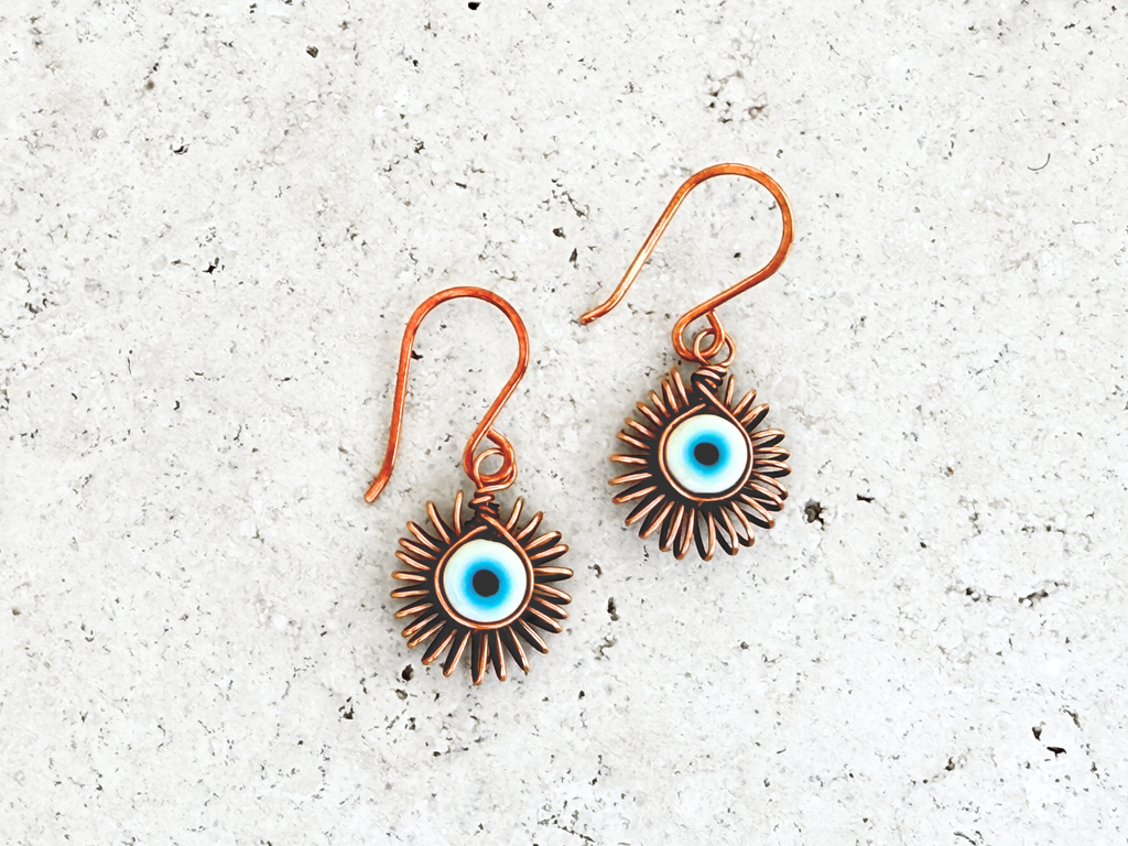 Evil Eye Dangle Earrings