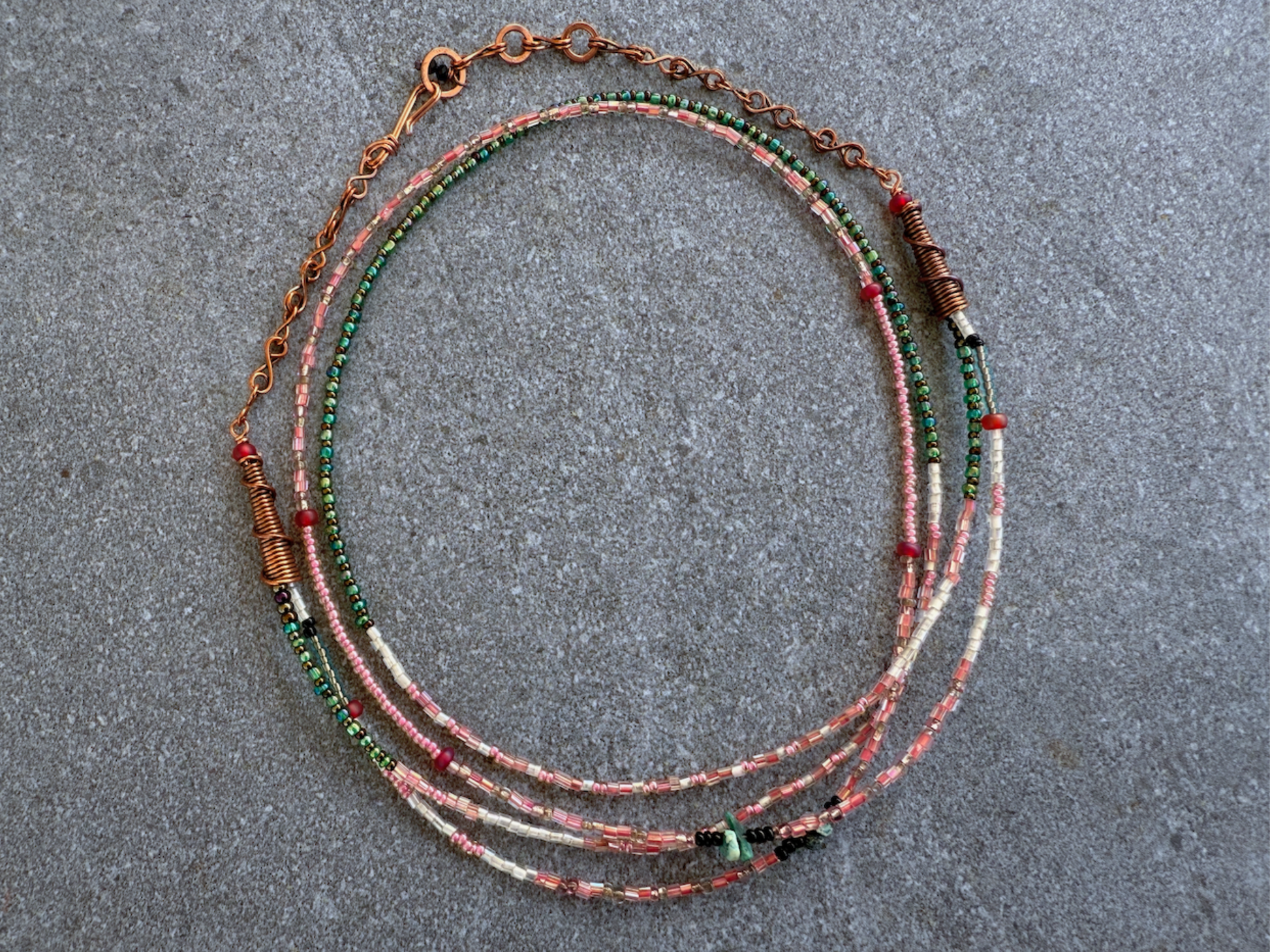 Flamingo Multi Strand Necklace