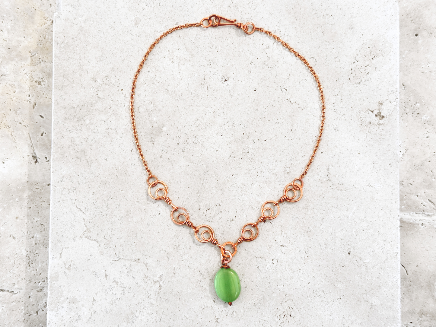 Mint Drop Pendant Necklace