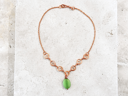 Mint Drop Pendant Necklace