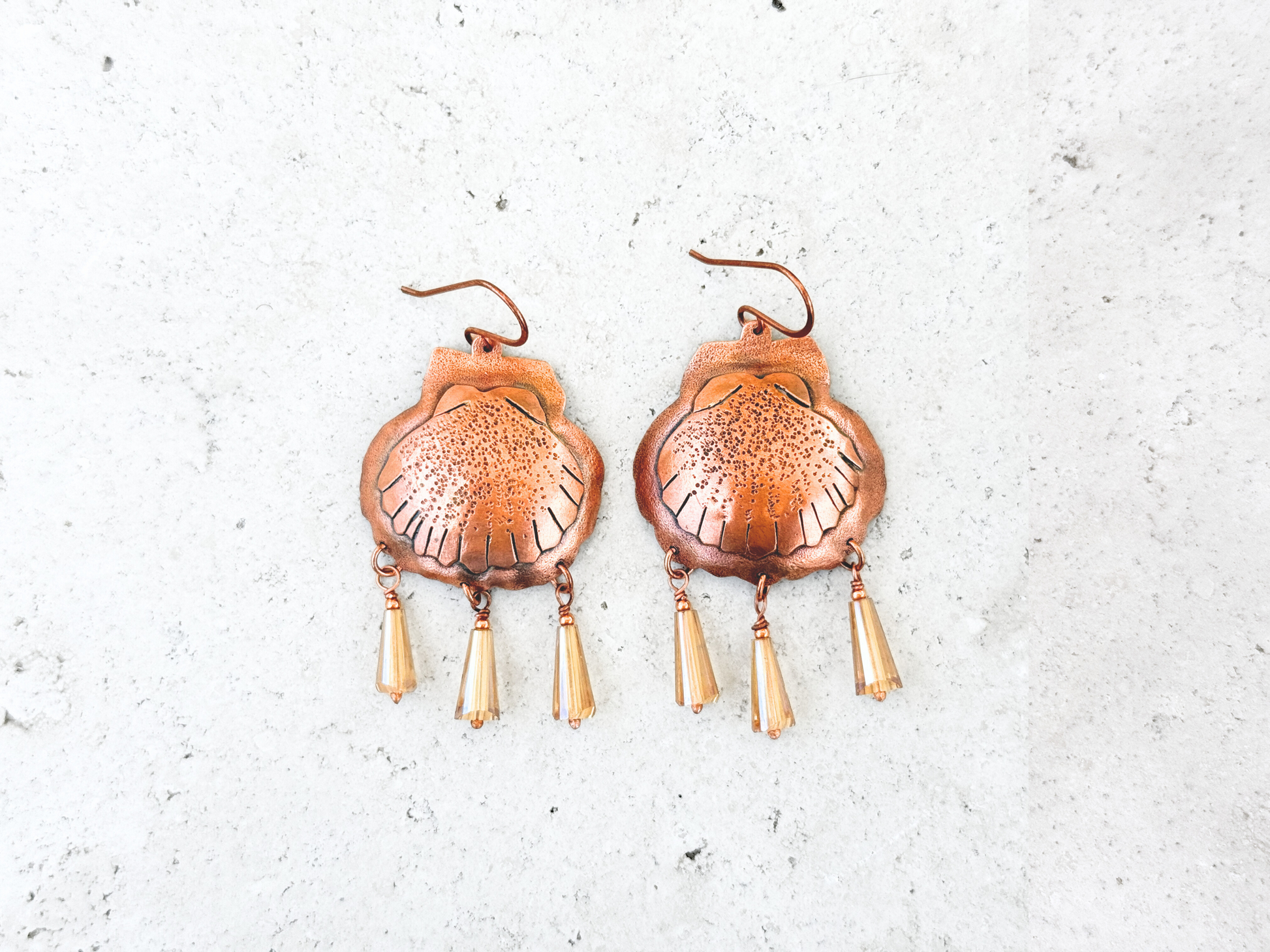 Clamshell Chandelier Earrings
