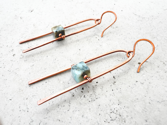 Amazonite Prong Earrings