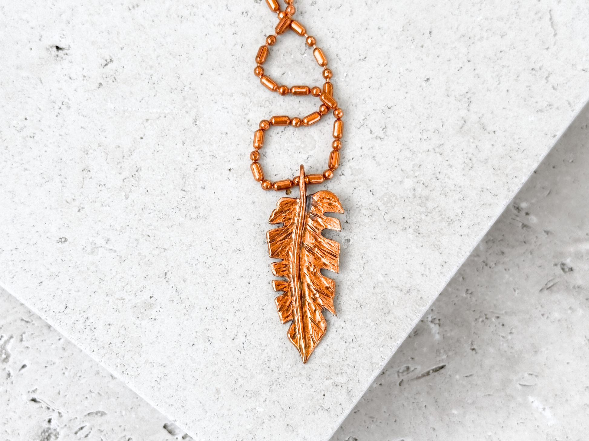 Banana Palm Pendant Necklace