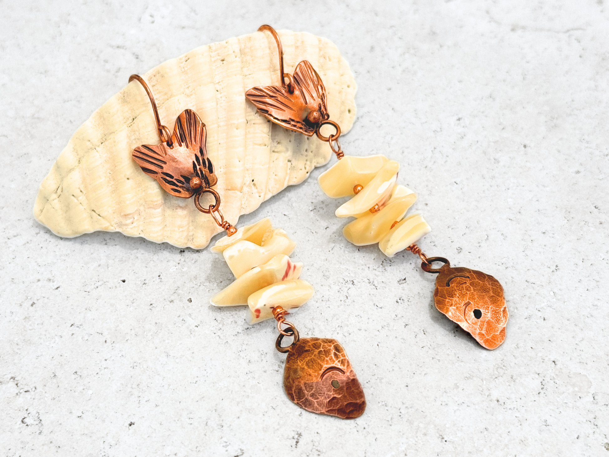 Abalone Fish Earrings