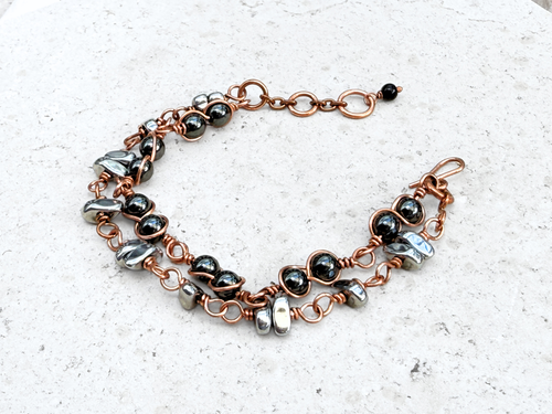 Hematite Duo Bracelet