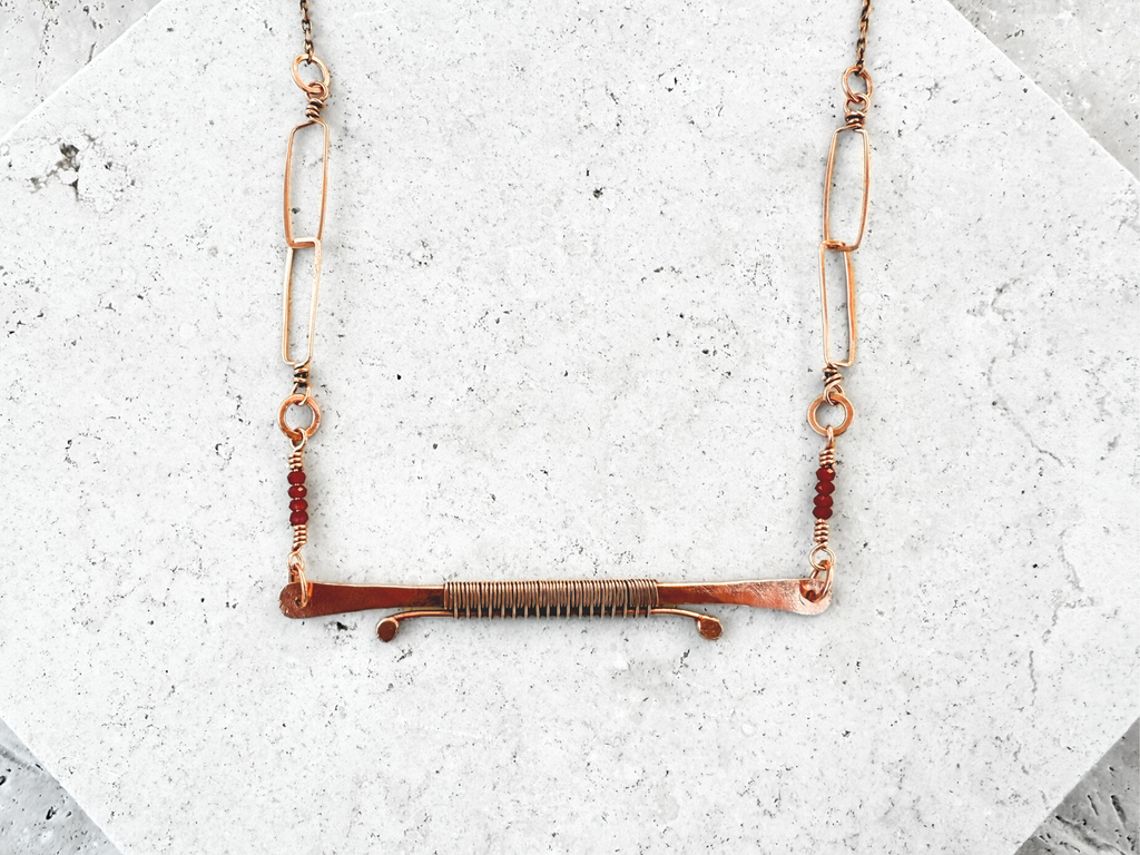Cherry Bar Pendant Necklace