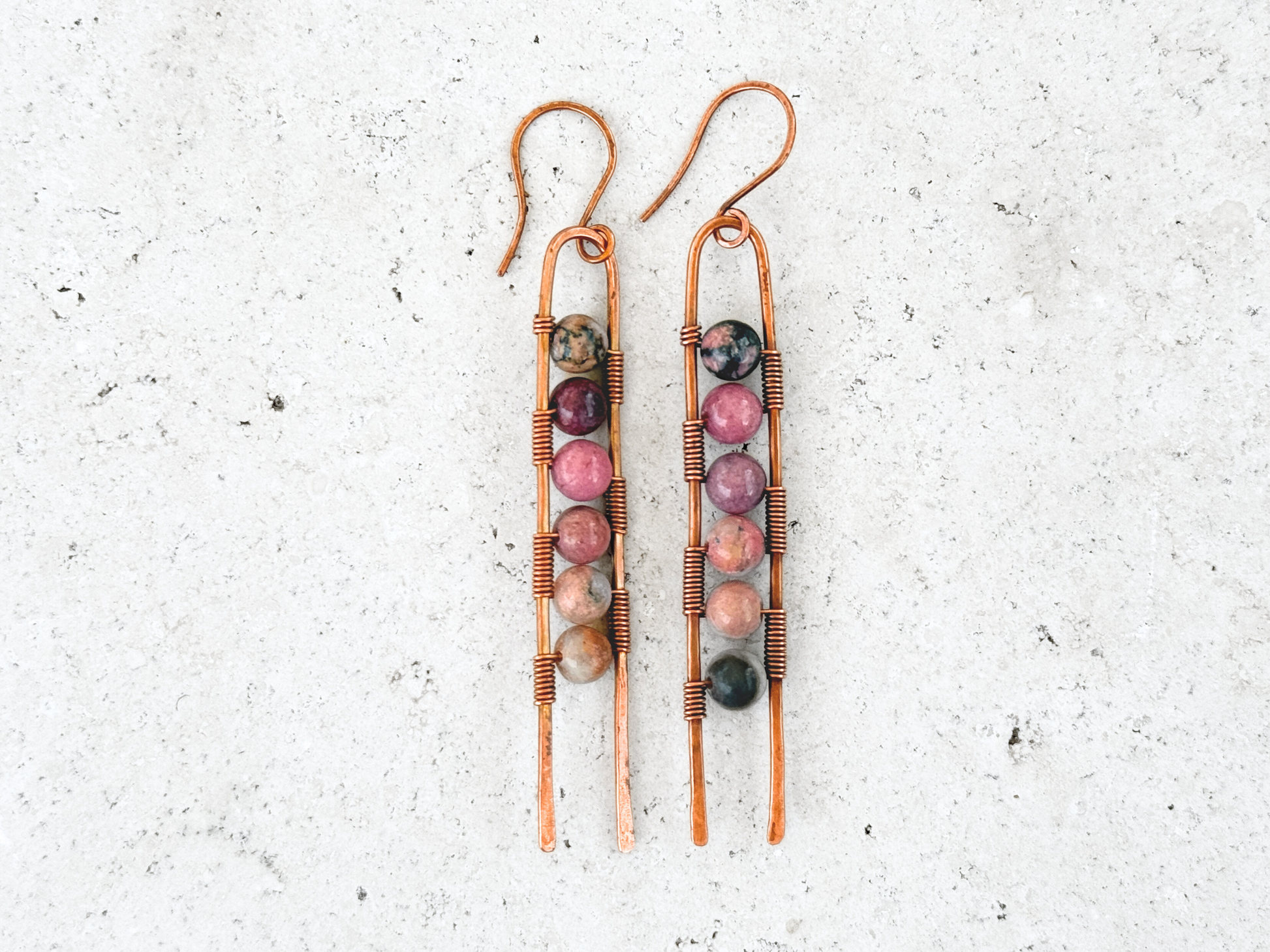 Pink Ombre Prong Dangles
