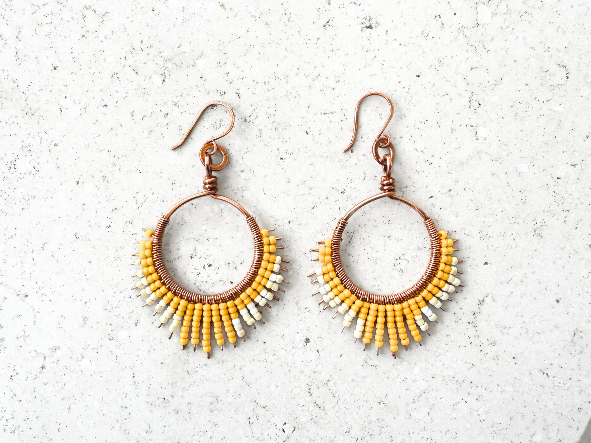 Sun-Kissed Beaded Earrings