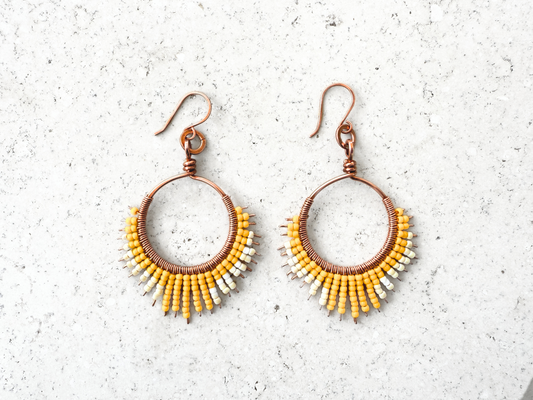 Sun-Kissed Beaded Earrings