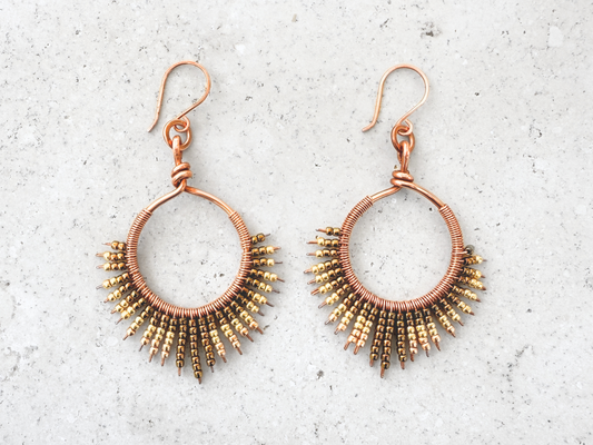 Gold Dust Beaded Earrings