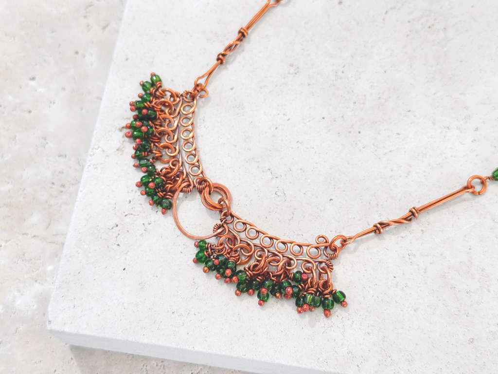 Mangrove Crescent Fringe Necklace