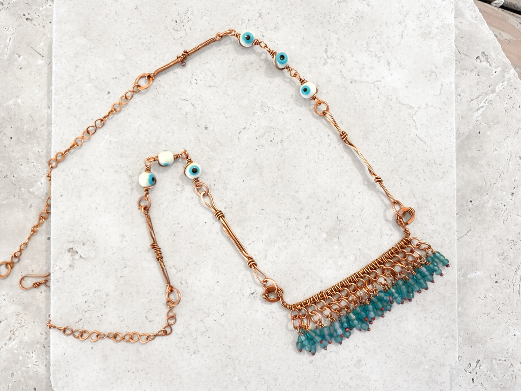 Evil Eye Fringe Necklace