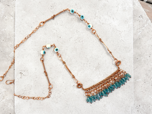 Evil Eye Fringe Necklace