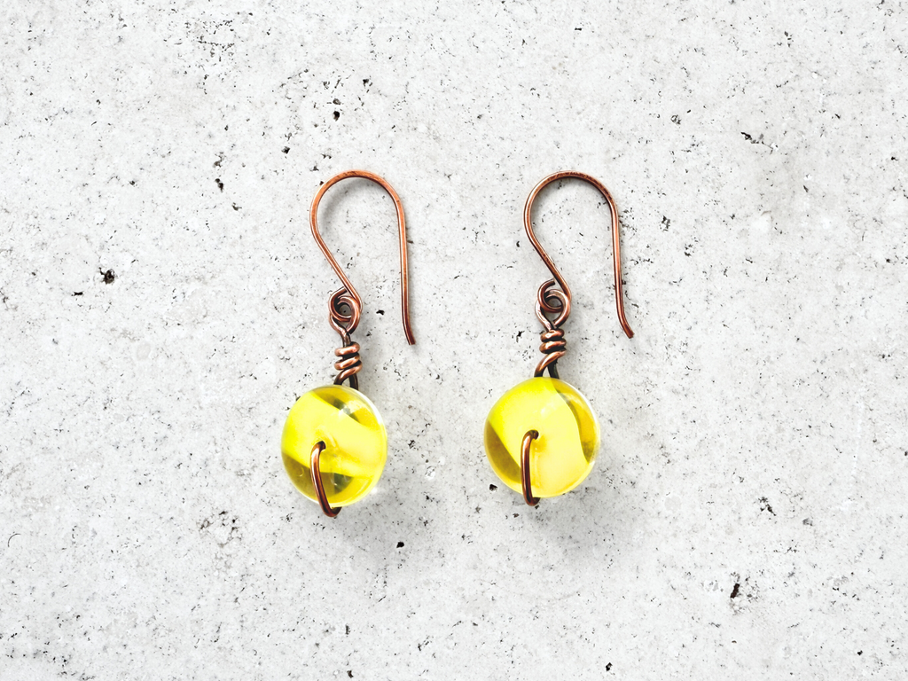 Sunshine Marble Earrings