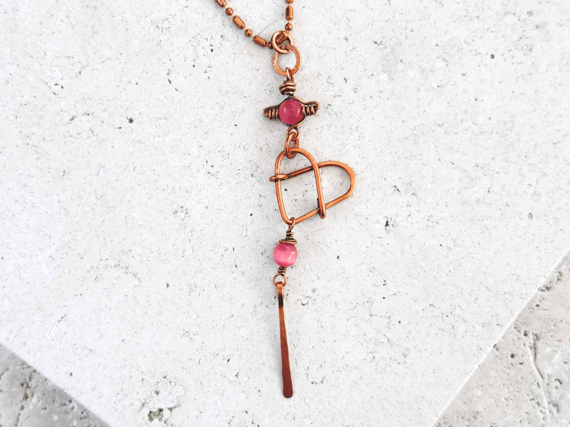 Hanging Heart Pendant Necklace